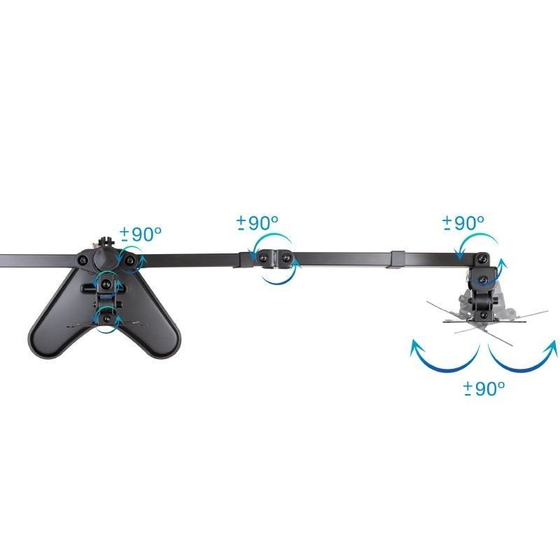 Soporte de Sobremesa para 3 Monitores TooQ DB1704TN-B/ Giratorio/ Inclinable/ hasta 7kg - изображение 4