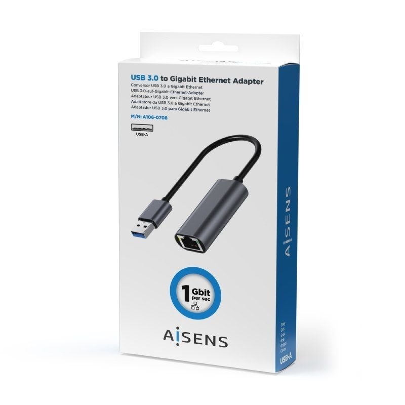 Adaptador USB 3.0 - RJ45 Aisens A106-0708/ 1000Mbps - изображение 3