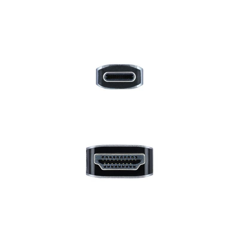 Cable Conversor Nanocable 10.15.5102/ USB Tipo-C Macho - HDMI Macho/ 1.8m/ Negro - изображение 3