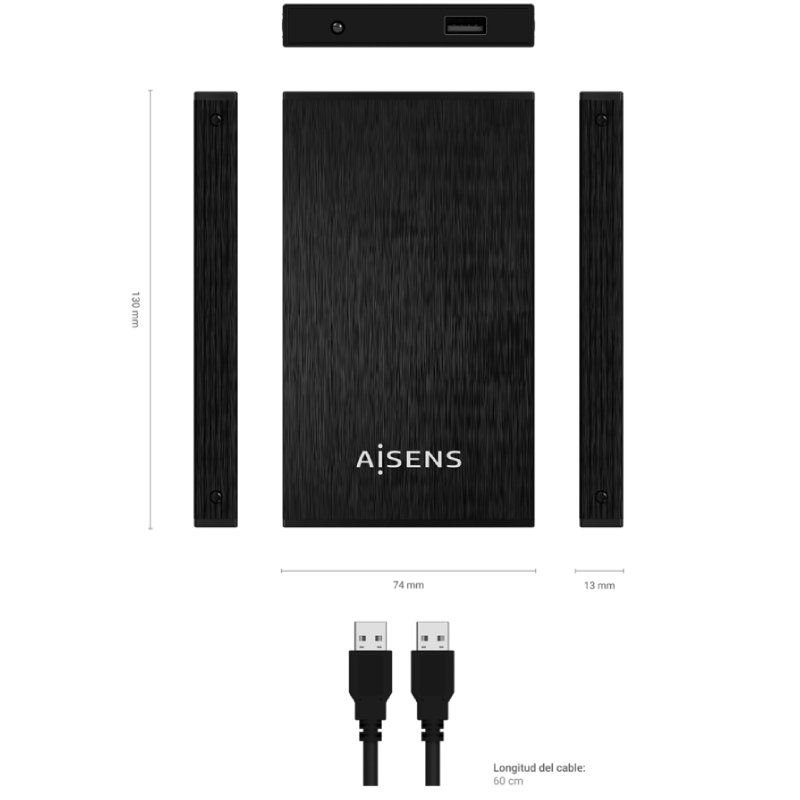 Caja Externa para Disco Duro de 2.5" Aisens ASE-2523B/ USB 3.0 - изображение 4