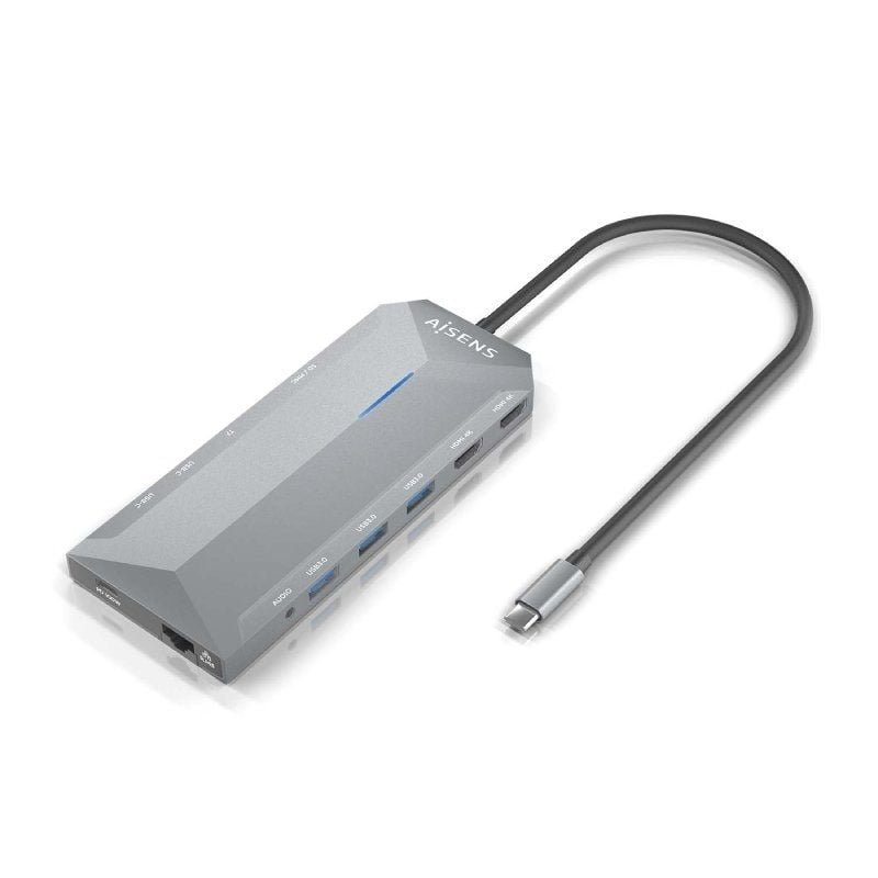Docking USB Tipo-C Aisens ASUC-12P005-GR/ 2xHDMI/ 3xUSB/ 2xUSB Tipo-C/ 1xRJ45/ 1xAudio/ 1xLector Tarjetas/ 1x Jack/ 1xUSB Tipo-C PD/ Gris - изображение 2