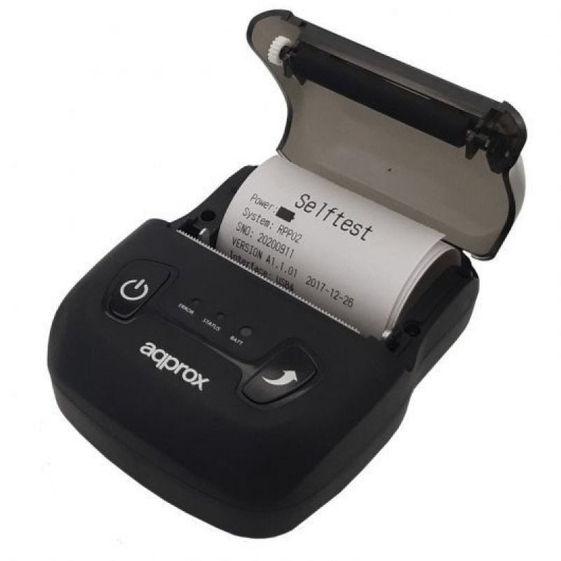 Impresora de Tickets Approx appPOS58PORTABLE+/ Térmica/ Ancho papel 58mm/ USB-Bluetooth/ Negra - изображение 3