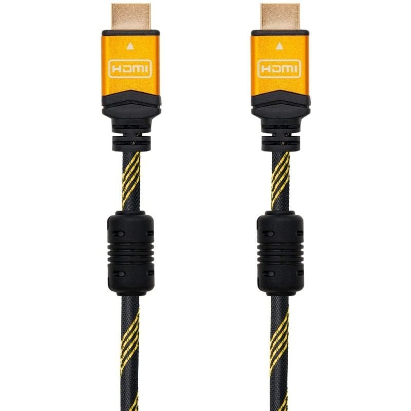 Cable HDMI 2.0 4K Nanocable 10.15.1602/ HDMI Macho - HDMI Macho/ 1.5m/ Negro/ Naranja - изображение 2