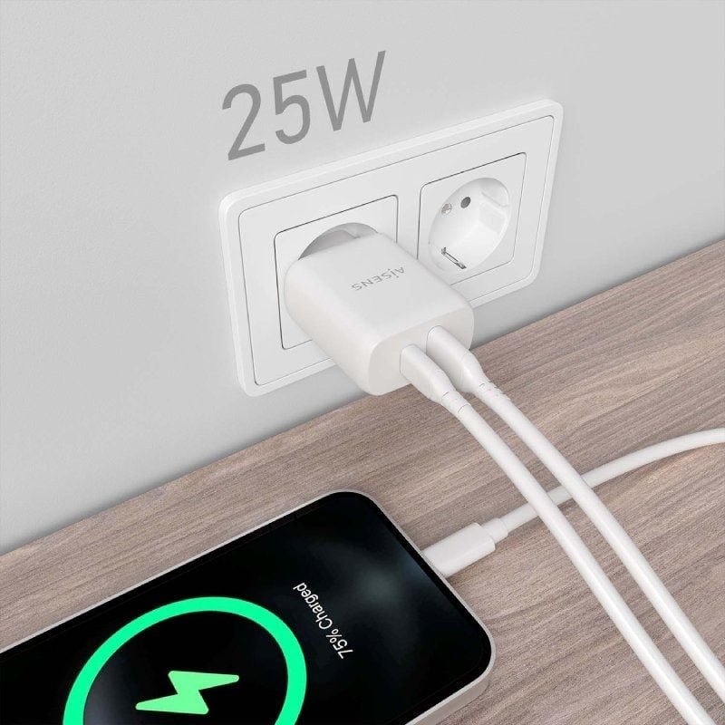 Cargador de Pared Aisens A110-0758/ 1xUSB Tipo-C/ 1xUSB/ 25W - изображение 5