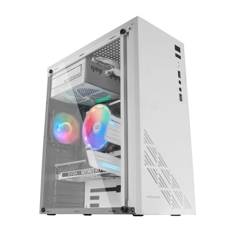 Caja Gaming Semitorre Mars Gaming MC100/ Blanca - изображение 3