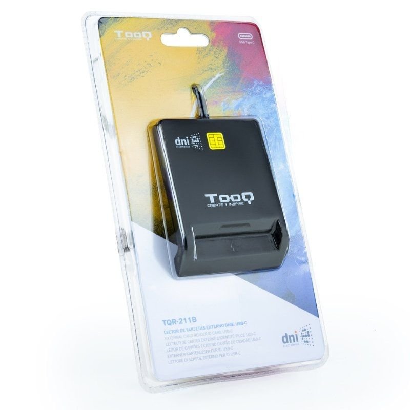 Lector de DNI TooQ TQR-211B/ USB Tipo-C/ Negro - изображение 3