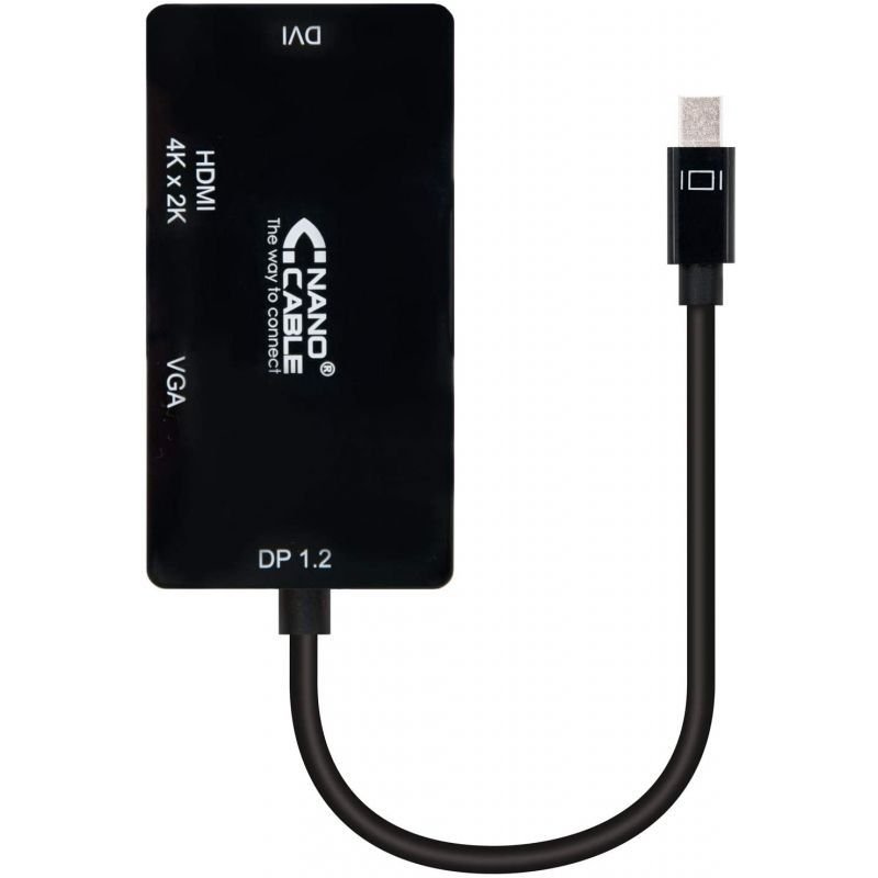 Cable Conversor Nanocable 10.16.3302-BK/ Mini Displayport Macho - VGA Hembra/ HDMI Hembra/ DVI Hembra - изображение 2