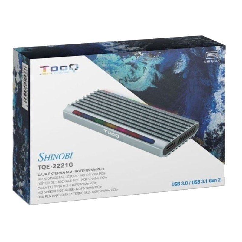 Caja Externa para Disco SSD M.2 NVMe TooQ TQE-2221G/ USB 3.1 Gen2/ Sin tornillos - изображение 5