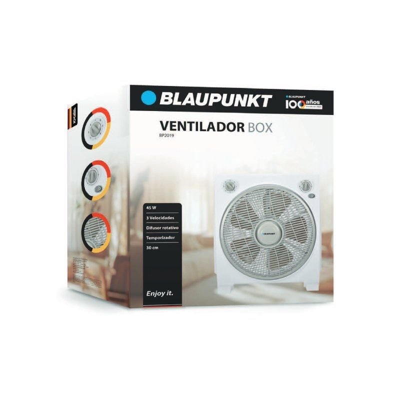 Ventilador de Suelo Blaupunkt Box Fan BP2019/ 45W/ 5 Aspas 30cm/ 3 velocidades - изображение 2