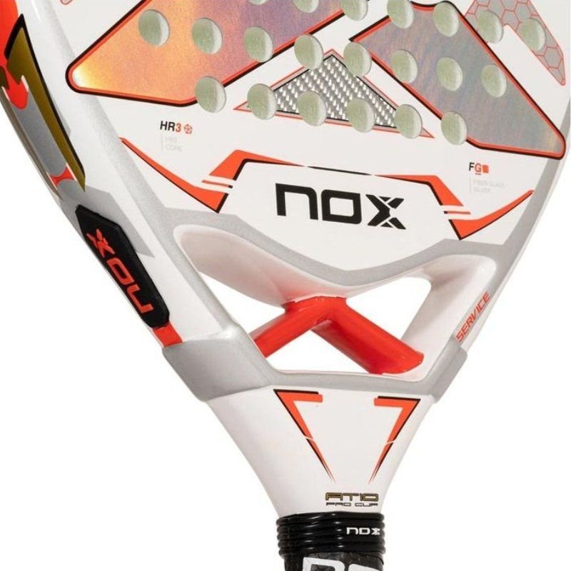 Pala de Pádel NoxSport AT Pro Cup 2024/ Blanca y Naranja - изображение 2