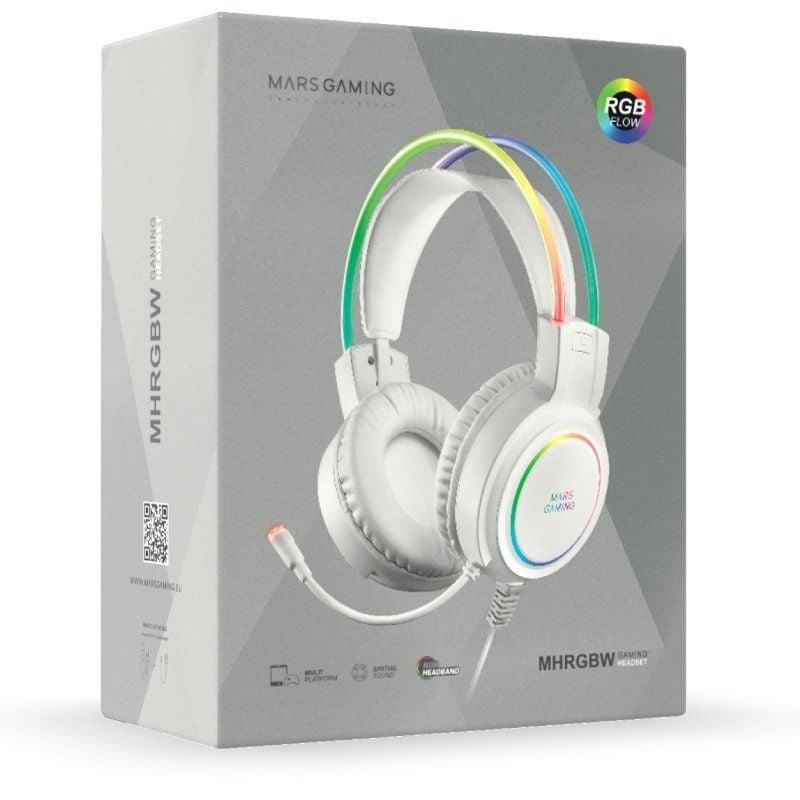 Auriculares Gaming con Micrófono Mars Gaming MHRGB/ Jack 3.5/ Blancos - изображение 4