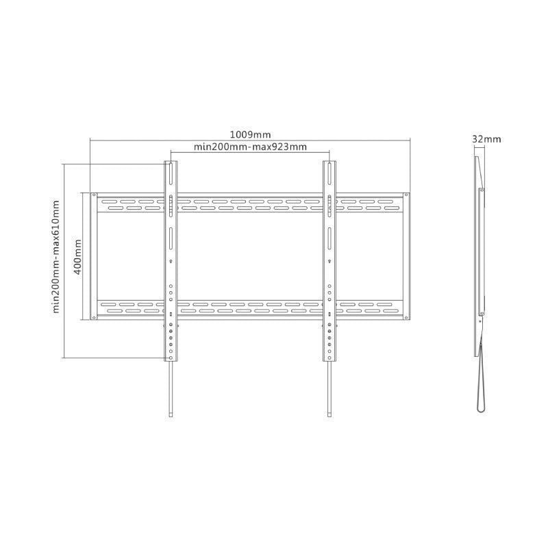 Soporte de Pared Fijo Aisens WT100F-067 para TV de 60-100"/ hasta 130kg - изображение 5