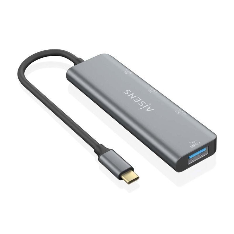 Hub USB Tipo-C Aisens A109-0762/ 3xUSB/ 1xUSB Tipo-C/ Gris - изображение 2