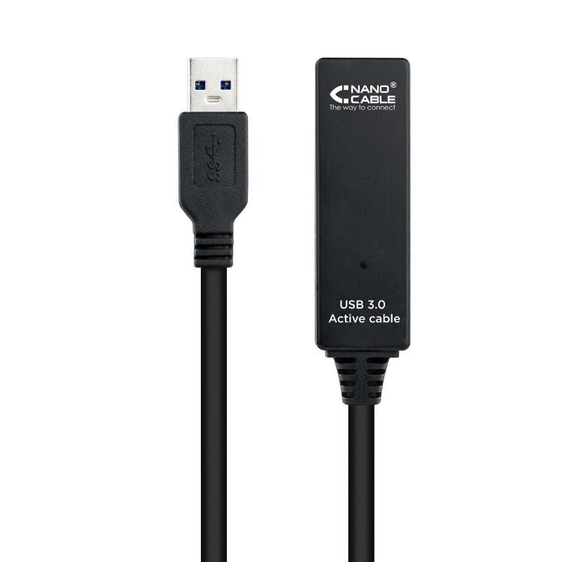 Cable Alargador USB 3.0 Nanocable 10.01.0313/ USB Macho - USB Hembra/ 15m/ Negro - изображение 2