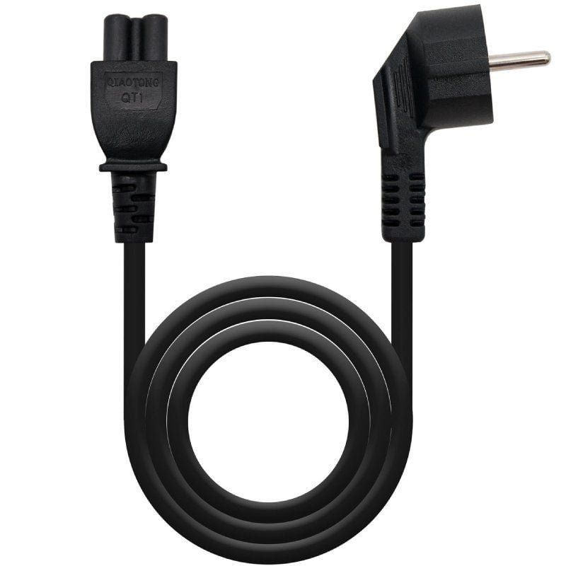 Cable Alimentación Trébol Nanocable 10.22.0302-L200/ Schuko Macho - C5 Hembra/ 2m/ Negro - изображение 2