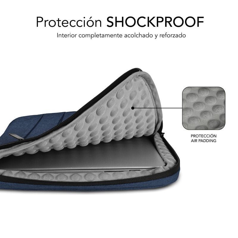 Funda Subblim Air Padding 360 Sleeve para Portátiles hasta 14"/ Azul - изображение 3