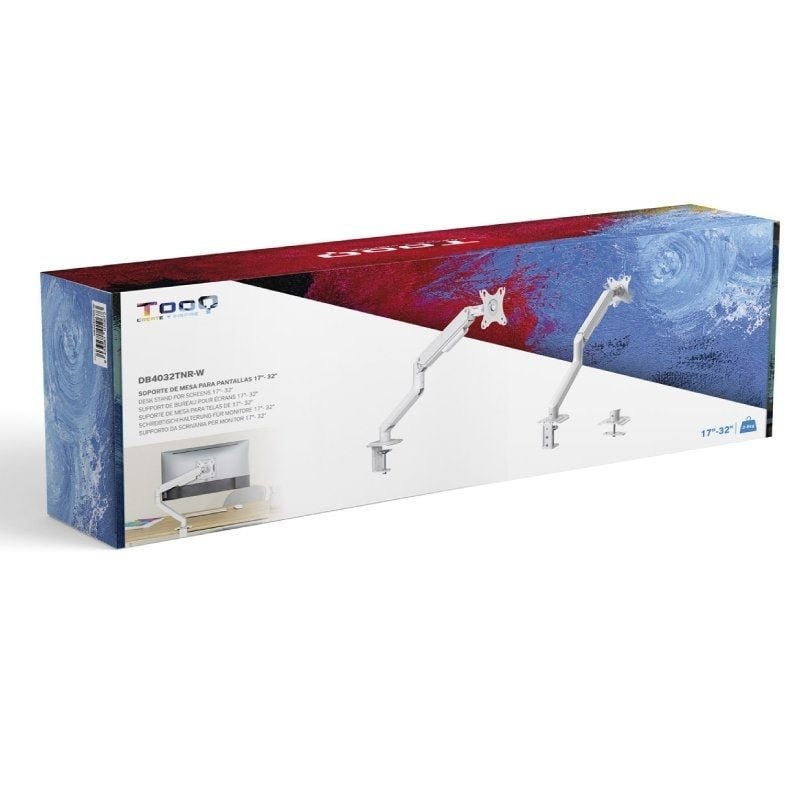 Soporte de Mesa para Monitor TooQ DB4032TNR-W/ Giratorio/ Inclinable/ hasta 9kg - изображение 5