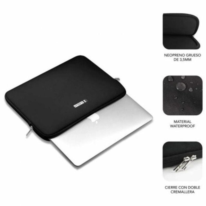 Funda Subblim Business Laptop Sleeve Neoprene V2 para Portátiles hasta 12.5"/ Negra - изображение 2