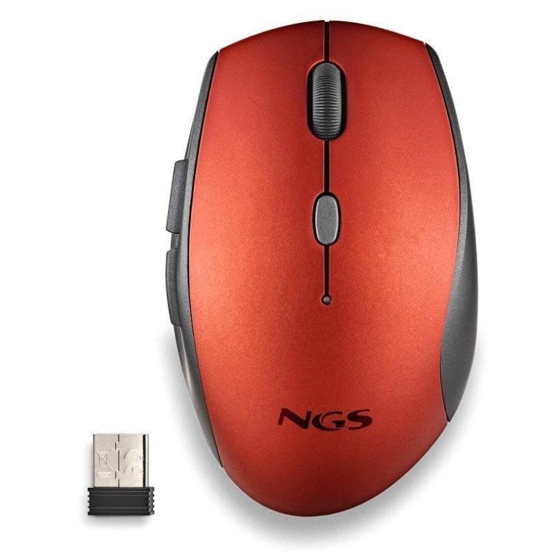 Ratón Inalámbrico NGS Bee Red/ Hasta 1600 DPI/ Rojo - изображение 4