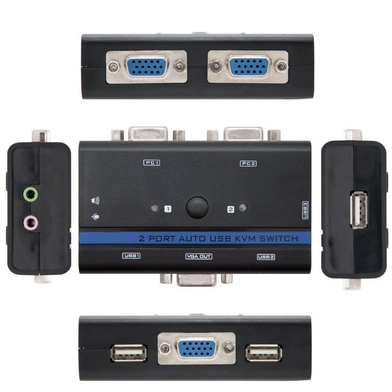 KVM Switch Nanocable 10.12.0001/ PC - CPU: 2 VGA + 2 USB + 4 JACK 3.5 / CONSOLA: 2 USB + VGA + 2 JACK 2.5/ 1.4m - изображение 2