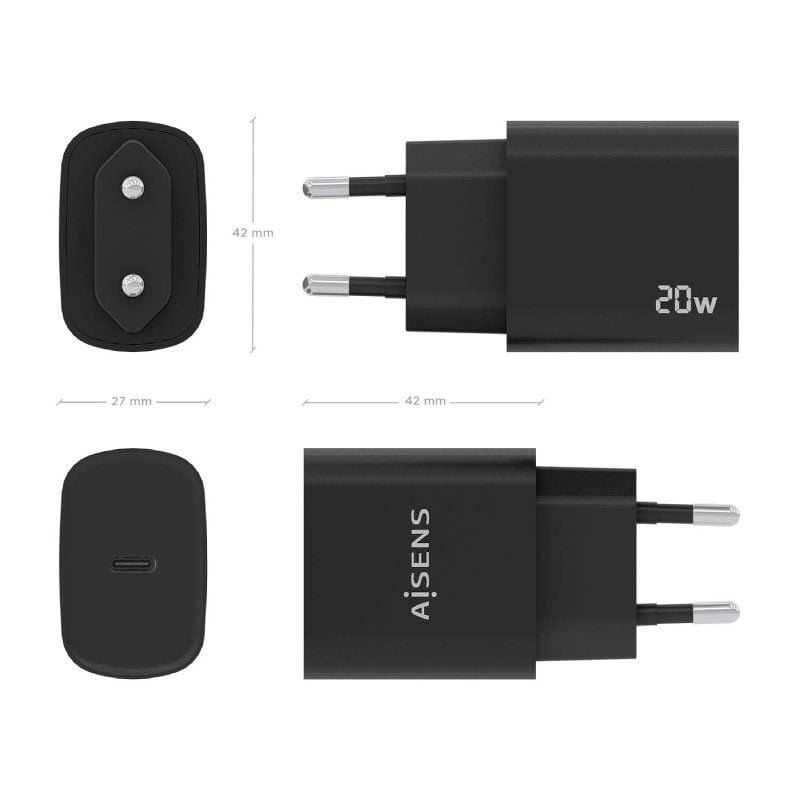 Cargador de Pared Aisens A110-0753/ 1xUSB Tipo-C/ 20W - изображение 4