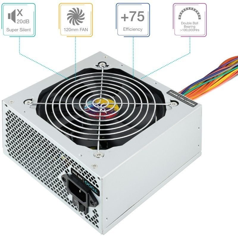 Fuente de Alimentación TooQ TQAPOLO-550SP/ 550W/ Ventilador 12cm - изображение 2