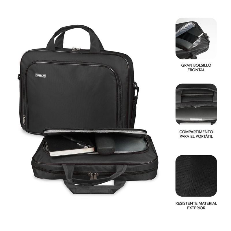 Maletín Subblim Oxford para Portátiles hasta 14"/ Negro - изображение 2