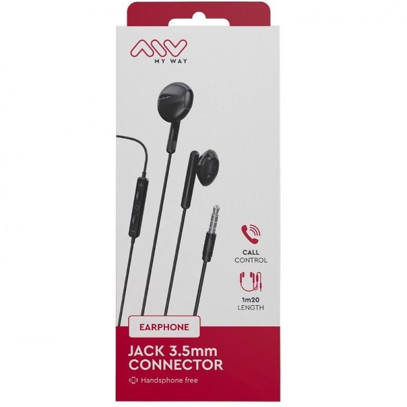 Auriculares Intrauditivos Myway MWHPH0019/ con Micrófono/ Jack 3.5/ Negros - изображение 3