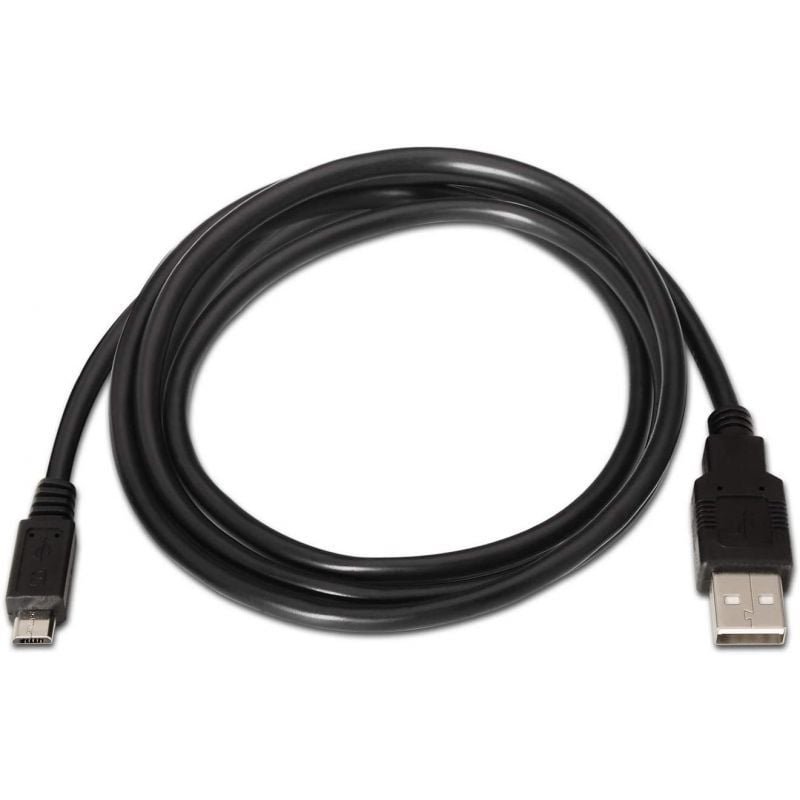 Cable USB 2.0 Aisens A101-0027/ USB Macho - MicroUSB Macho/ Hasta 2.5W/ 60Mbps/ 80cm/ Negro - изображение 2