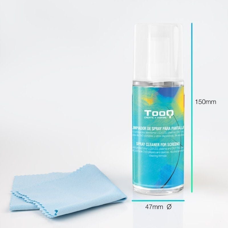 Kit Limpiador de Pantallas TooQ TQSC0016/ Spray 150ml + Paño Microfibra - изображение 3