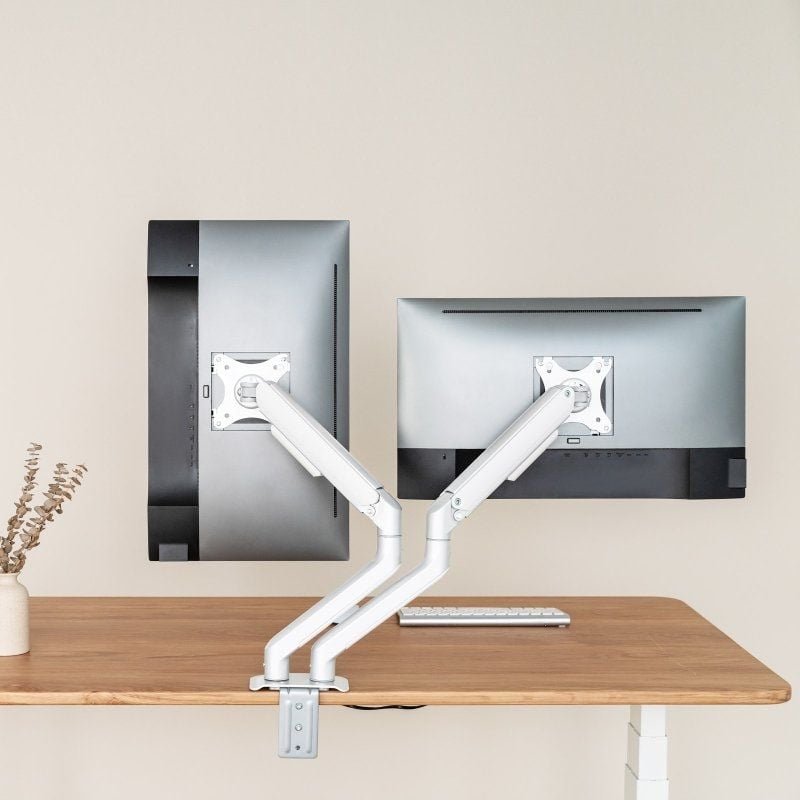 Soporte de Mesa para 2 Monitores TooQ DB4132TNR-W/ Giratorio/ Inclinable/ hasta 9kg - изображение 4