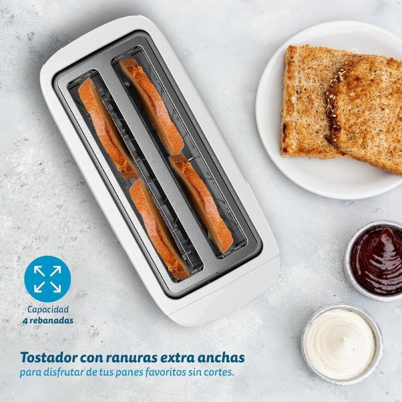 Tostador Grunkel TS-DOBLEMAXI/ 1400W/ Blanco - изображение 4