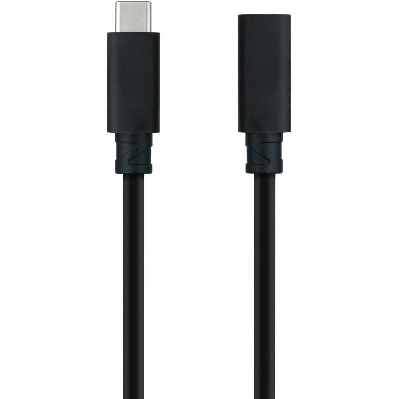 Cable Alargador USB Tipo-C 3.2 Nanocable 10.01.4501-L150/ USB Tipo-C Macho - USB Tipo-C Hembra/ 1.5m/ Negro - изображение 2