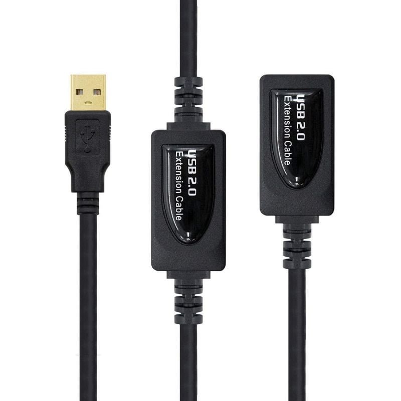 Cable Alargador USB 2.0 Nanocable 10.01.0213/ USB Macho - USB Hembra/ 15m/ Negro - изображение 2