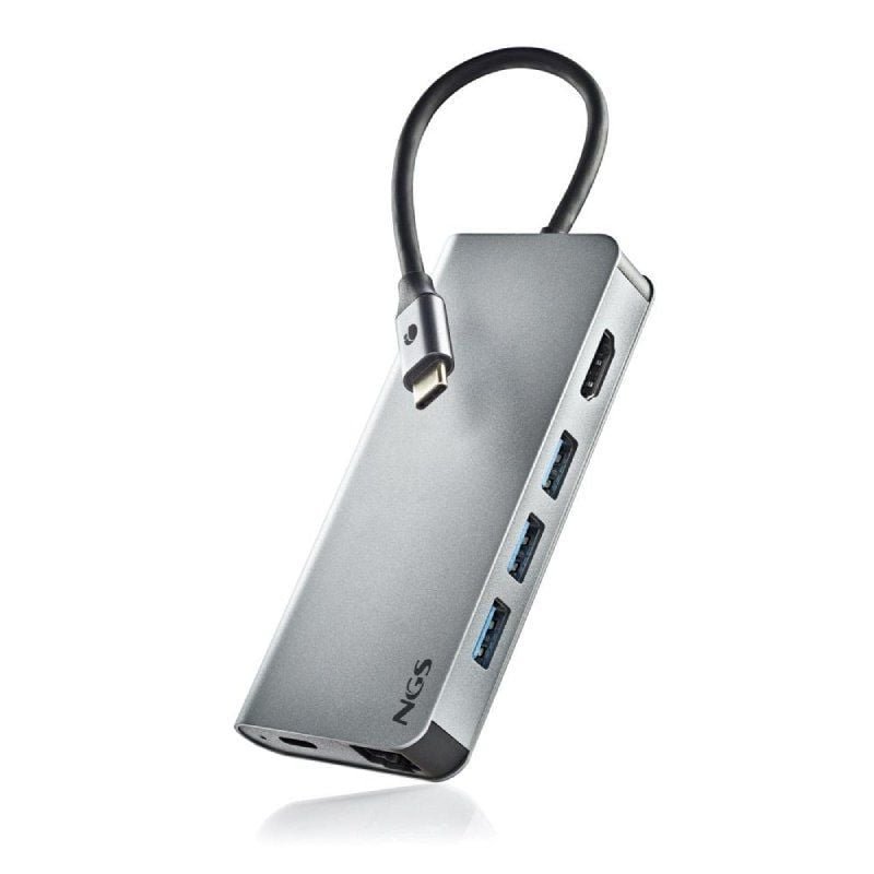 Docking USB Tipo-C NGS WonderDock8/ 3xUSB/ 1xUSB Tipo-C DP/ 1xHDMI/ 1xRJ45/ 1xLector Tarjetas SD - изображение 4