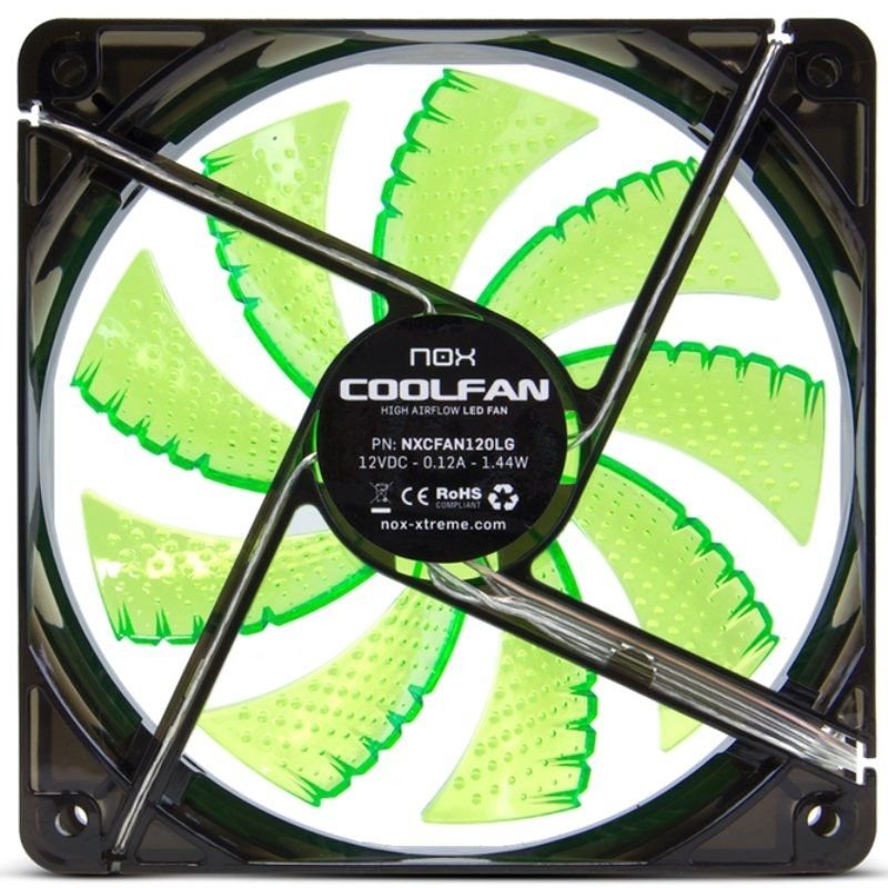 Ventilador Nox Coolfan 120 LED/ 12cm/ Verde - изображение 3