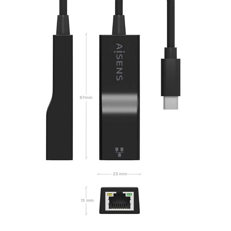 Adaptador USB Tipo-C - RJ45 Aisens A106-0765/ 1000Mbps - изображение 4