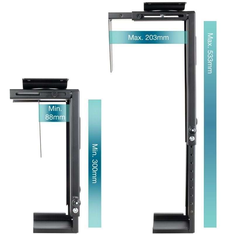 Soporte Bajo Mesa/de Pared TooQ TQMUD01 para PC/ hasta 10kg - изображение 2