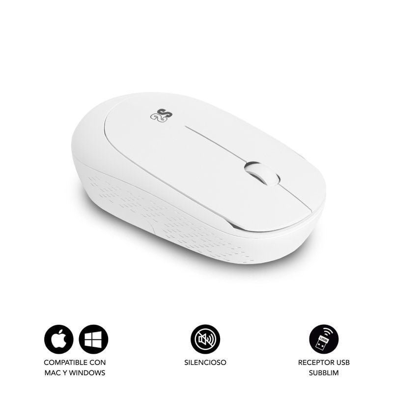 Ratón Inalámbrico Subblim Business Plus Silencioso/ Hasta 1200 DPI/ Blanco - изображение 4