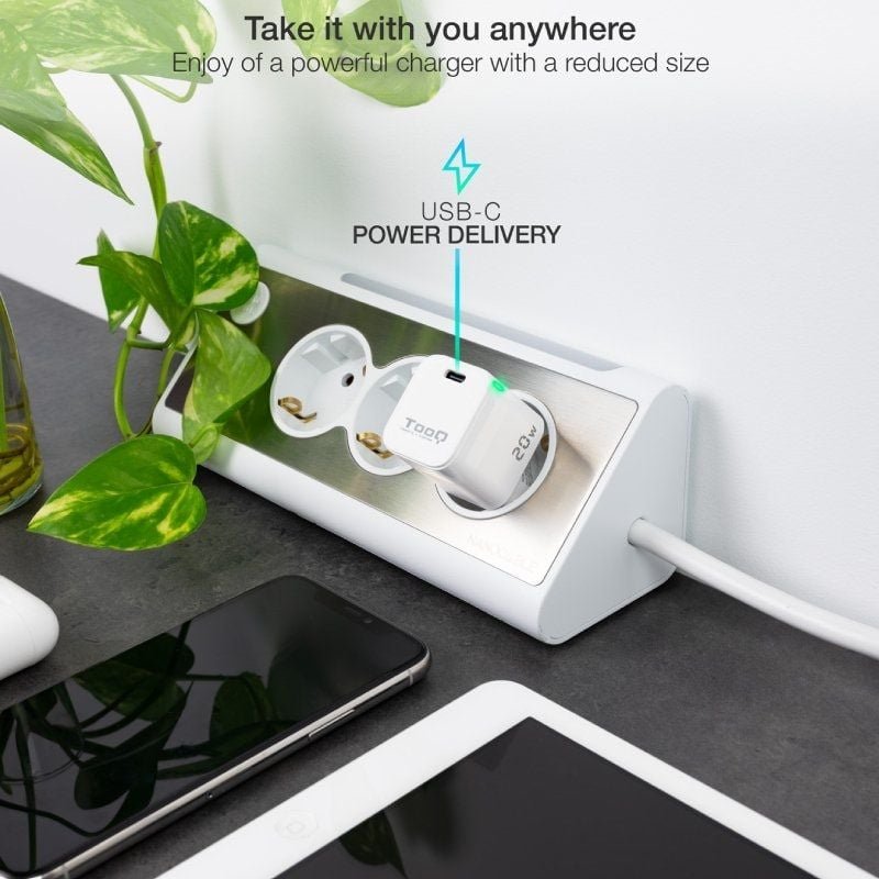 Cargador de Pared TooQ TQWC-PD20WT/ 1xUSB Tipo-C/ 20W/ Blanco - изображение 4