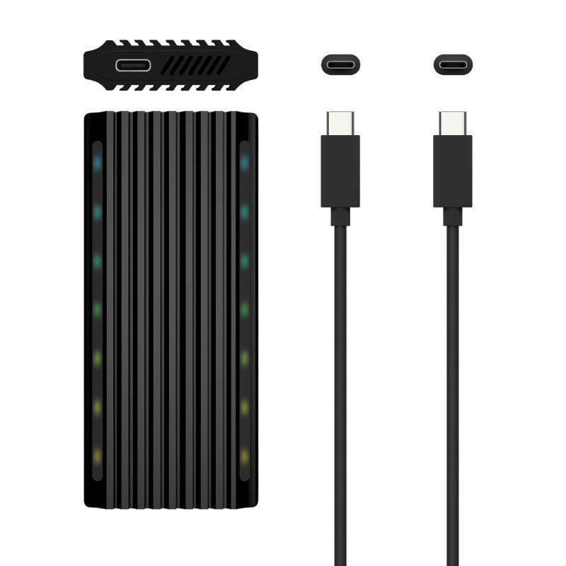 Caja Externa para Disco SSD M.2 SATA/NVMe Aisens ASM2-RGB012B/ USB 3.2/ Sin tornillos - изображение 5