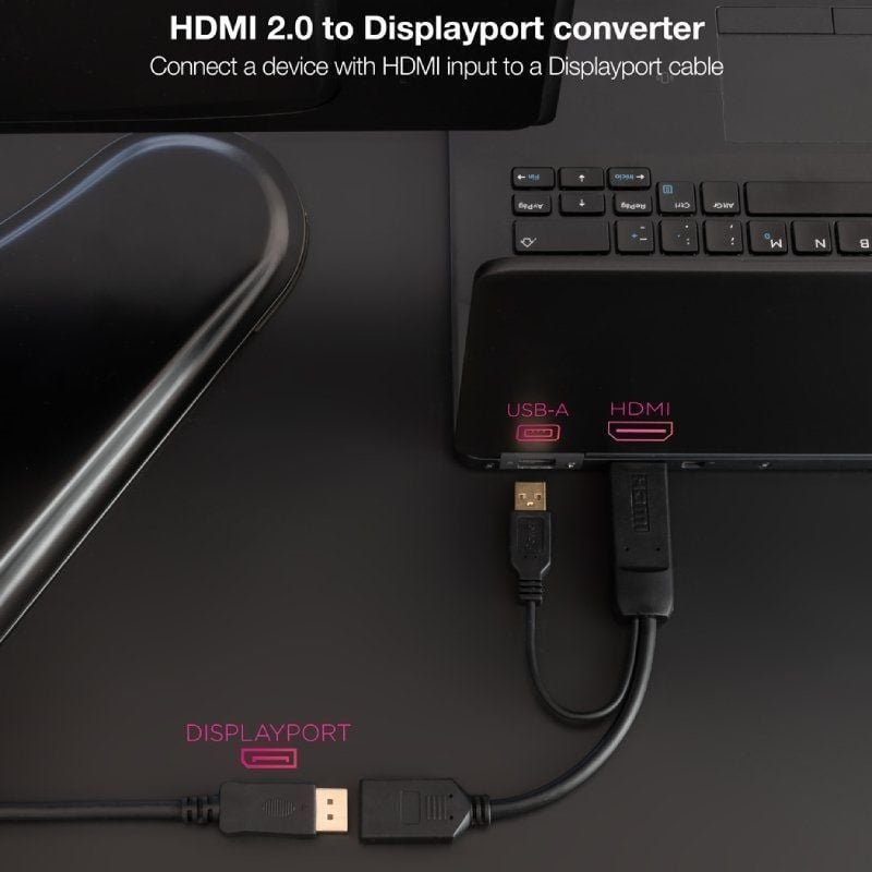 Cable Conversor Nanocable 10.16.0205/ HDMI Macho - DisplayPort Hembra/ 20cm/ Negro - изображение 4