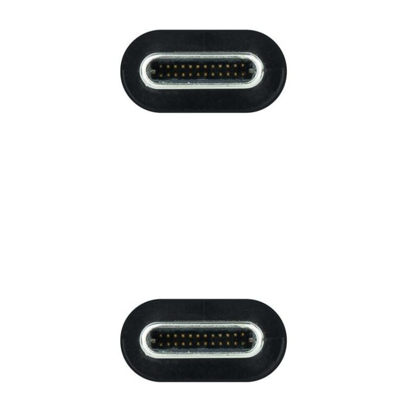 Cable USB 3.2 Tipo-C Nanocable 10.01.4301-COMB/ USB Tipo-C Macho - USB Tipo-C Macho/ Hasta 100W/ 1m/ Gris y Negro - изображение 3