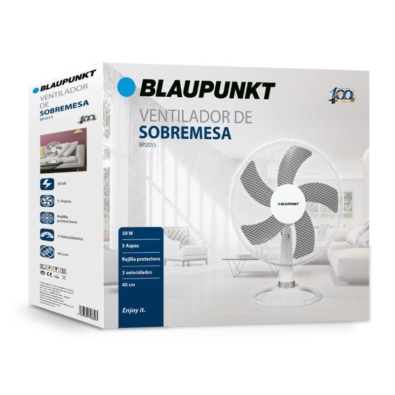 Ventilador de Sobremesa Blaupunkt BP2015/ 50W/ 5 Aspas 40cm/ 3 velocidades - изображение 2