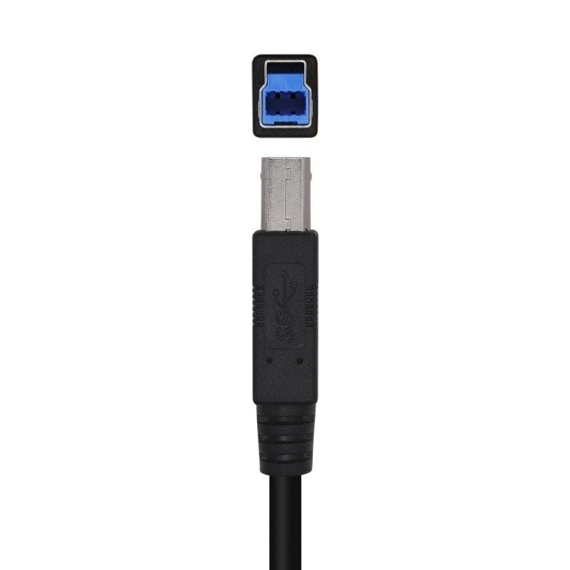 Cable USB 3.0 Impresora Aisens A105-0444/ USB Tipo-B Macho - USB Macho/ 2m/ Negro - изображение 2