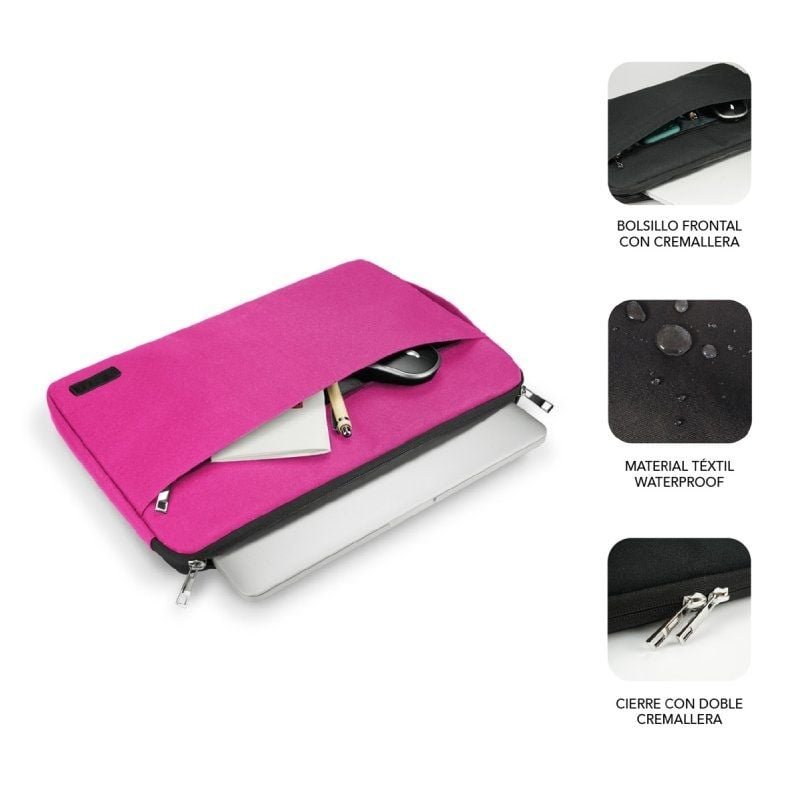 Funda Subblim Urban Laptop Sleeve para Portátiles hasta 15.6"/ Rosa - изображение 2