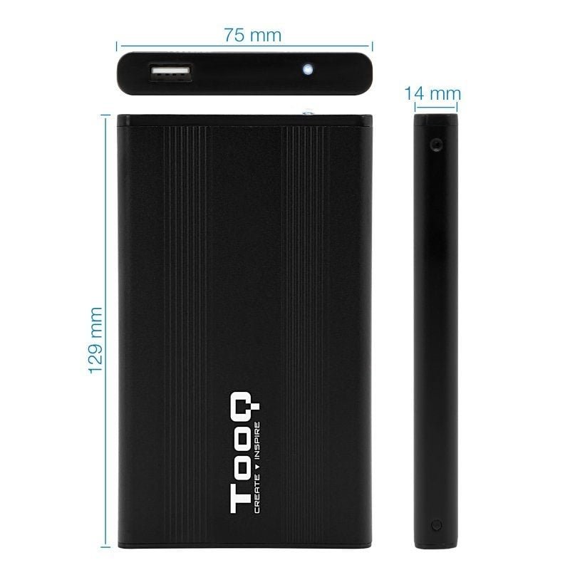 Caja Externa para Disco Duro de 2.5" TooQ TQE-2510B/ USB 2.0 - изображение 3