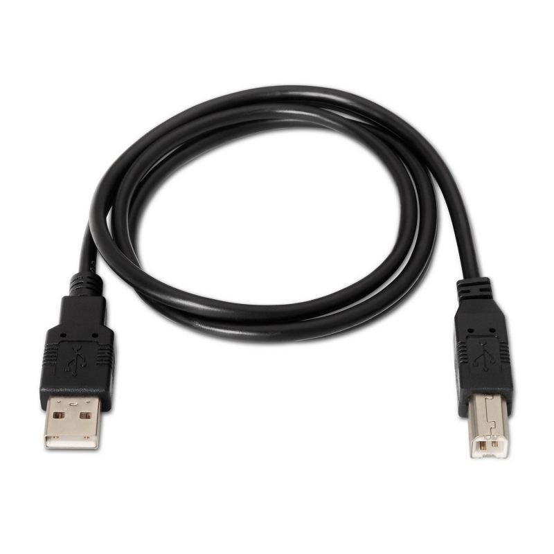 Cable USB 2.0 Impresora Aisens A101-0006/ USB Tipo-B Macho - USB Macho/ Hasta 2.5W/ 60Mbps/ 1.8m/ Negro - изображение 2