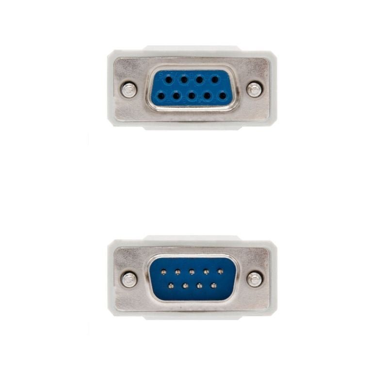 Cable Serie NULL Modem Nanocable 10.14.0502/ DB9 Macho - DB9 Hembra/ 1.8m/ Beige - изображение 2