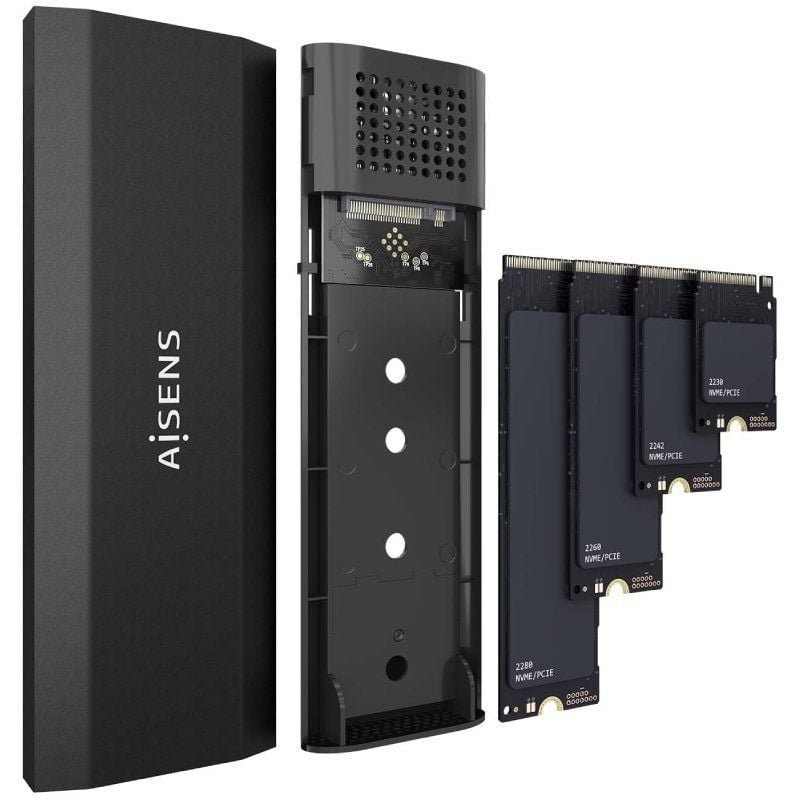 Caja Externa para Disco SSD M.2 NVMe Aisens ASM2-028B/ USB 3.2/ Sin tornillos - изображение 3
